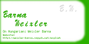 barna weixler business card